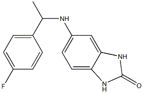 5-{[1-(4-fluorophenyl)ethyl]amino}-2,3-dihydro-1H-1,3-benzodiazol-2-one Struktur