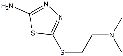 5-{[2-(dimethylamino)ethyl]sulfanyl}-1,3,4-thiadiazol-2-amine Struktur