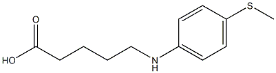 5-{[4-(methylsulfanyl)phenyl]amino}pentanoic acid Struktur