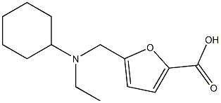 5-{[cyclohexyl(ethyl)amino]methyl}furan-2-carboxylic acid Struktur