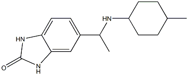 5-{1-[(4-methylcyclohexyl)amino]ethyl}-2,3-dihydro-1H-1,3-benzodiazol-2-one Struktur