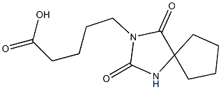 5-{2,4-dioxo-1,3-diazaspiro[4.4]nonan-3-yl}pentanoic acid Struktur