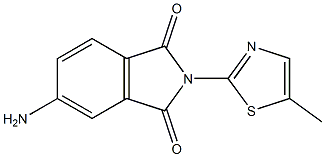 5-amino-2-(5-methyl-1,3-thiazol-2-yl)-2,3-dihydro-1H-isoindole-1,3-dione Struktur