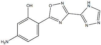 5-amino-2-[3-(4H-1,2,4-triazol-3-yl)-1,2,4-oxadiazol-5-yl]phenol Struktur