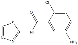 5-amino-2-chloro-N-(1,3,4-thiadiazol-2-yl)benzamide Struktur