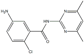 5-amino-2-chloro-N-(4,6-dimethylpyrimidin-2-yl)benzamide Struktur