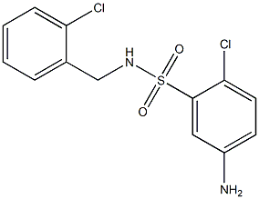 5-amino-2-chloro-N-[(2-chlorophenyl)methyl]benzene-1-sulfonamide Struktur