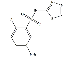 5-amino-2-methoxy-N-(1,3,4-thiadiazol-2-yl)benzene-1-sulfonamide Struktur