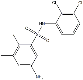 5-amino-N-(2,3-dichlorophenyl)-2,3-dimethylbenzene-1-sulfonamide Struktur