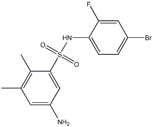 5-amino-N-(4-bromo-2-fluorophenyl)-2,3-dimethylbenzene-1-sulfonamide Struktur