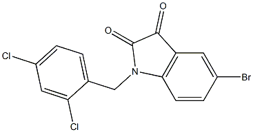 5-bromo-1-[(2,4-dichlorophenyl)methyl]-2,3-dihydro-1H-indole-2,3-dione Struktur