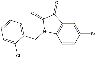 5-bromo-1-[(2-chlorophenyl)methyl]-2,3-dihydro-1H-indole-2,3-dione Struktur