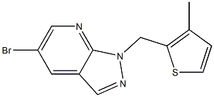 5-bromo-1-[(3-methylthien-2-yl)methyl]-1H-pyrazolo[3,4-b]pyridine Struktur