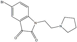 5-bromo-1-[2-(pyrrolidin-1-yl)ethyl]-2,3-dihydro-1H-indole-2,3-dione Struktur