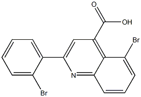 5-bromo-2-(2-bromophenyl)quinoline-4-carboxylic acid Struktur