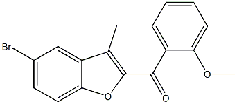 5-bromo-2-[(2-methoxyphenyl)carbonyl]-3-methyl-1-benzofuran Struktur