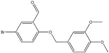 5-bromo-2-[(3,4-dimethoxyphenyl)methoxy]benzaldehyde Struktur