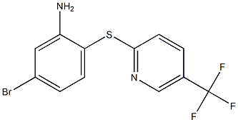 5-bromo-2-{[5-(trifluoromethyl)pyridin-2-yl]sulfanyl}aniline Struktur