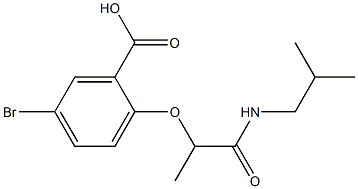 5-bromo-2-{1-[(2-methylpropyl)carbamoyl]ethoxy}benzoic acid Struktur