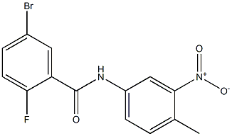 5-bromo-2-fluoro-N-(4-methyl-3-nitrophenyl)benzamide Struktur