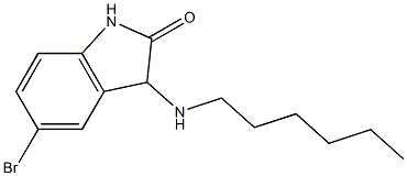 5-bromo-3-(hexylamino)-2,3-dihydro-1H-indol-2-one Struktur