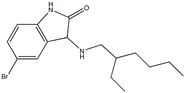 5-bromo-3-[(2-ethylhexyl)amino]-2,3-dihydro-1H-indol-2-one Struktur