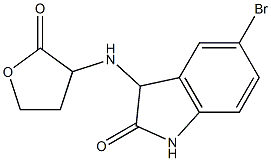 5-bromo-3-[(2-oxooxolan-3-yl)amino]-2,3-dihydro-1H-indol-2-one Struktur