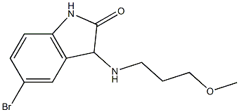 5-bromo-3-[(3-methoxypropyl)amino]-2,3-dihydro-1H-indol-2-one Struktur