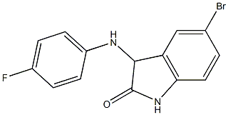 5-bromo-3-[(4-fluorophenyl)amino]-2,3-dihydro-1H-indol-2-one Struktur