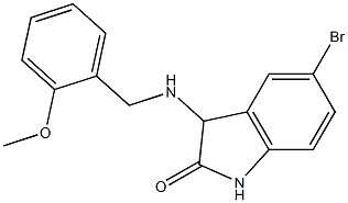 5-bromo-3-{[(2-methoxyphenyl)methyl]amino}-2,3-dihydro-1H-indol-2-one Struktur