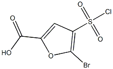 5-bromo-4-(chlorosulfonyl)-2-furoic acid Struktur