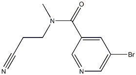 5-bromo-N-(2-cyanoethyl)-N-methylpyridine-3-carboxamide Struktur