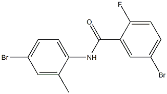 5-bromo-N-(4-bromo-2-methylphenyl)-2-fluorobenzamide Struktur