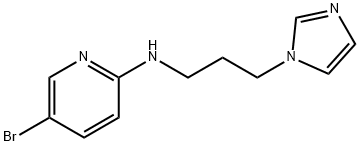 5-bromo-N-[3-(1H-imidazol-1-yl)propyl]pyridin-2-amine Struktur