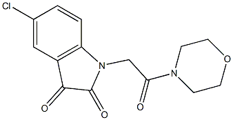 5-chloro-1-[2-(morpholin-4-yl)-2-oxoethyl]-2,3-dihydro-1H-indole-2,3-dione Struktur