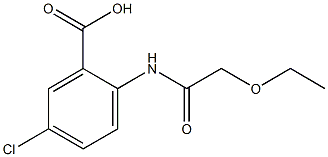 5-chloro-2-(2-ethoxyacetamido)benzoic acid Struktur