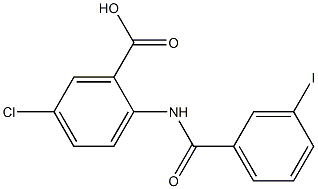 5-chloro-2-[(3-iodobenzene)amido]benzoic acid Struktur