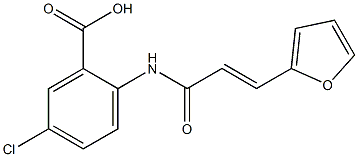 5-chloro-2-[3-(furan-2-yl)prop-2-enamido]benzoic acid Struktur