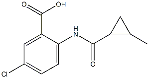 5-chloro-2-{[(2-methylcyclopropyl)carbonyl]amino}benzoic acid Struktur