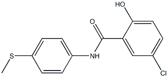 5-chloro-2-hydroxy-N-[4-(methylsulfanyl)phenyl]benzamide Struktur