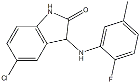 5-chloro-3-[(2-fluoro-5-methylphenyl)amino]-2,3-dihydro-1H-indol-2-one Struktur