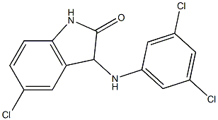 5-chloro-3-[(3,5-dichlorophenyl)amino]-2,3-dihydro-1H-indol-2-one Struktur