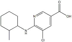 5-chloro-6-[(2-methylcyclohexyl)amino]pyridine-3-carboxylic acid Struktur