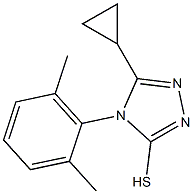 5-cyclopropyl-4-(2,6-dimethylphenyl)-4H-1,2,4-triazole-3-thiol Struktur