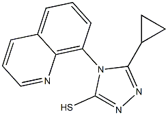 5-cyclopropyl-4-(quinolin-8-yl)-4H-1,2,4-triazole-3-thiol Struktur