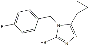 5-cyclopropyl-4-[(4-fluorophenyl)methyl]-4H-1,2,4-triazole-3-thiol Struktur