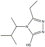 5-ethyl-4-(3-methylbutan-2-yl)-4H-1,2,4-triazole-3-thiol Struktur