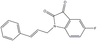 5-fluoro-1-(3-phenylprop-2-en-1-yl)-2,3-dihydro-1H-indole-2,3-dione Struktur