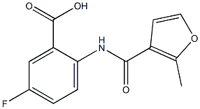 5-fluoro-2-[(2-methyl-3-furoyl)amino]benzoic acid Struktur