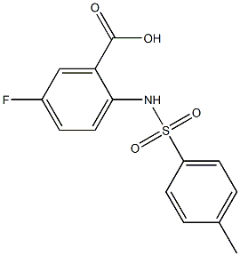 5-fluoro-2-[(4-methylbenzene)sulfonamido]benzoic acid Struktur